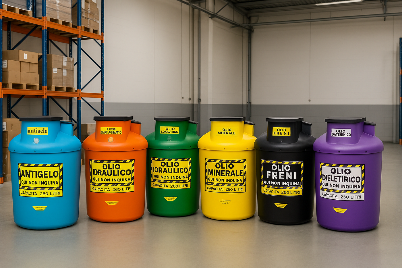 Contenitori per la Raccolta Oli Esausti