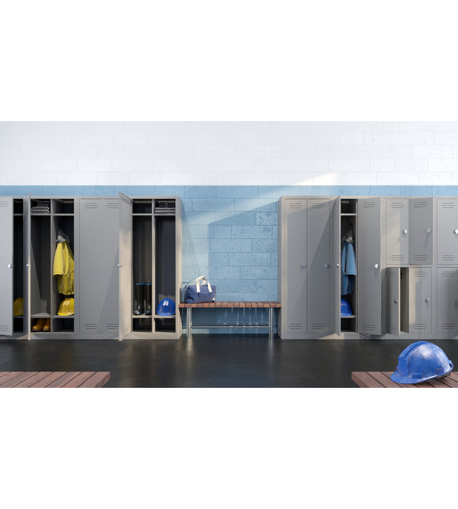 1-türiger Schließfachschrank aus Metall