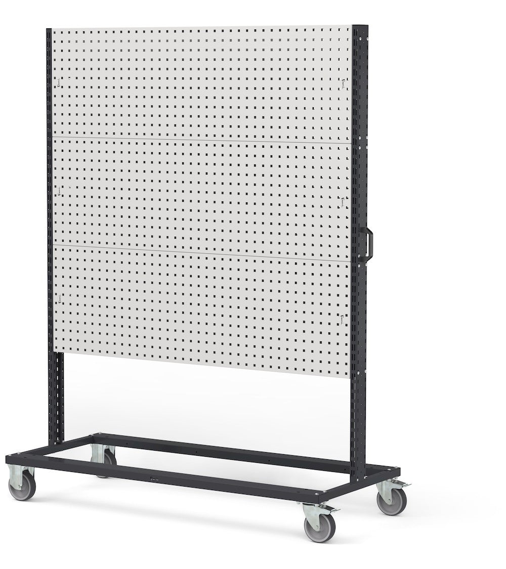 Carrello Portautensili 6 Pannelli con Ruote 