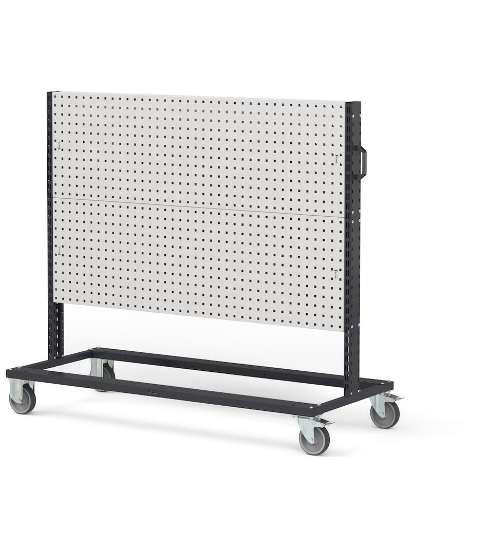 BINCART1501, Carrello Industriale 4 Pannelli Forati Grigio Antracite
