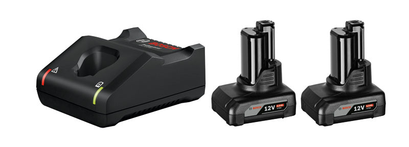 2 batterie GBA 12V 6.0Ah + caricabatteria GAL 12V-40 Starter Set