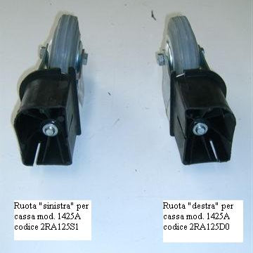 RIGHT wheel for containers Model 1425 A