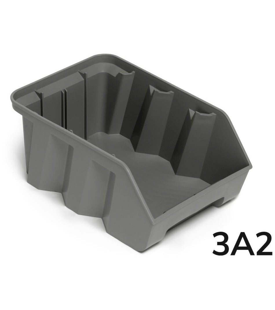 CONTENITORE IN PP RICICLATO PICKING BOX AIR MISURA 3A2 CON FONDO RINFORZATO - DIM. MM  L=224 P=354 A=147