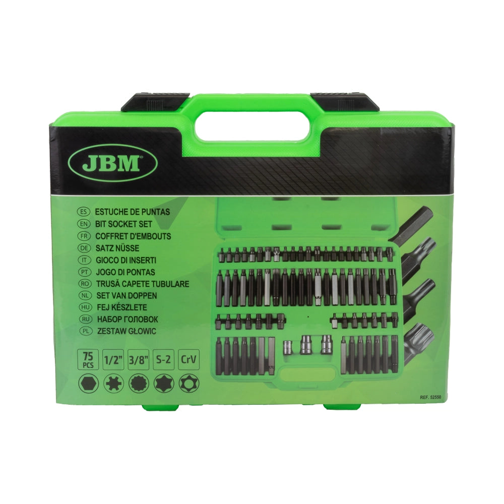 Valigetta con 75 chiavi per viti ribe, xzn, torx antimanomissione e esagonale