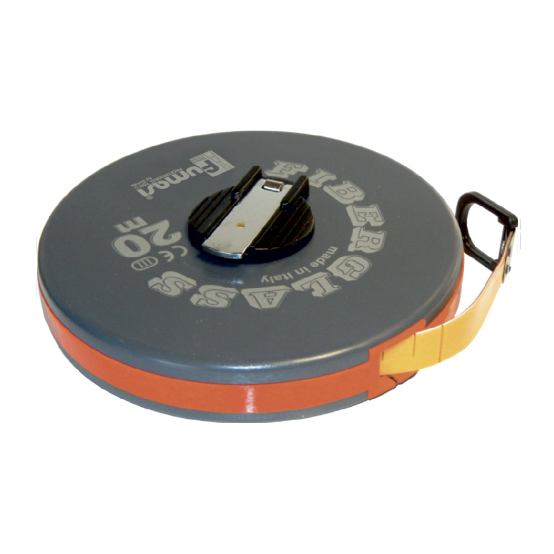 Rotella metrica con nastro in fibra 30 mt