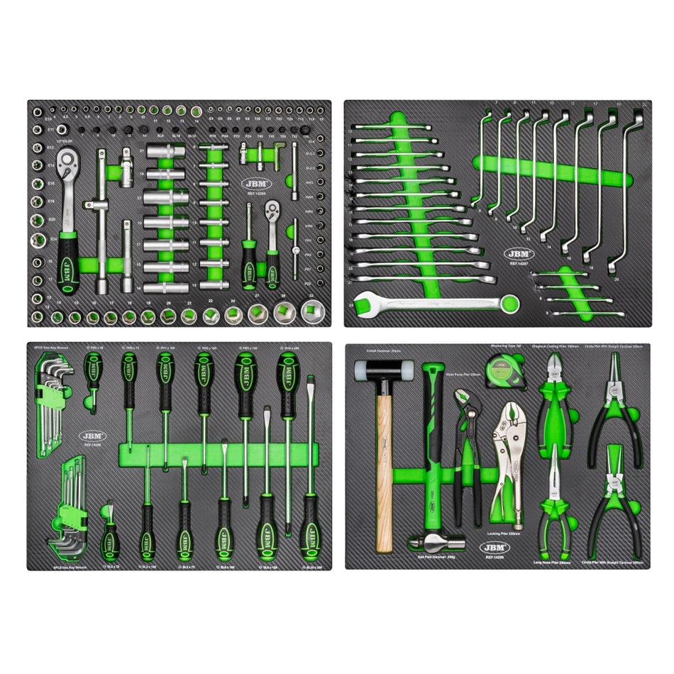 Set di 4 moduli di utensili in carbonio eva