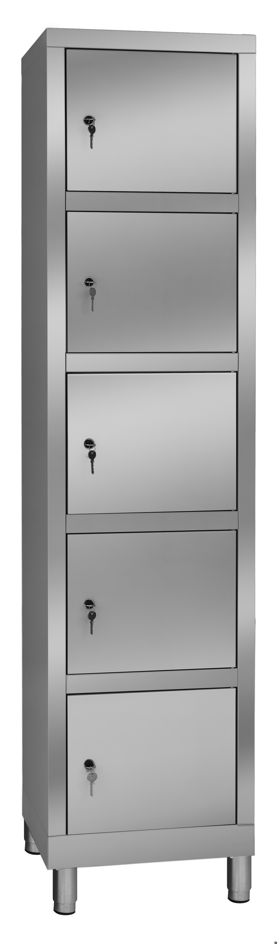 5-türiger Aktenschrank aus Edelstahl