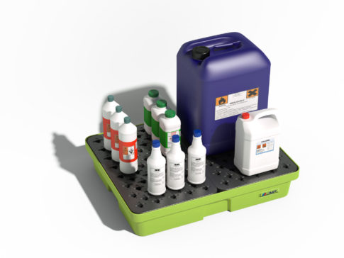 HDPE-Sammelbehälter mit Gitter - 60 L Fassungsvermögen