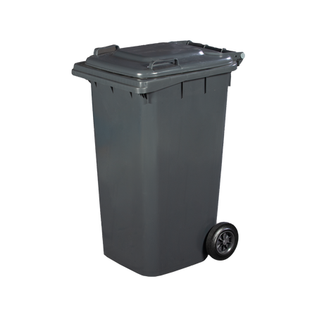 Bidone quadro per raccolta differenziata rifiuti con ruote, capacità 240 Lt