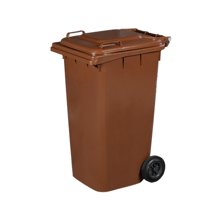 Bidone quadro per raccolta differenziata rifiuti con ruote, capacità 240 Lt