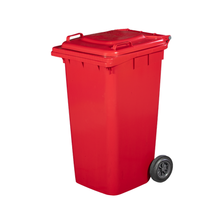 Bidone quadro per raccolta differenziata rifiuti con ruote, capacità 240 Lt