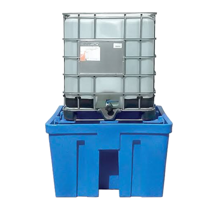 Vasca di raccolta a carico diretto per 1 cisternetta IBC