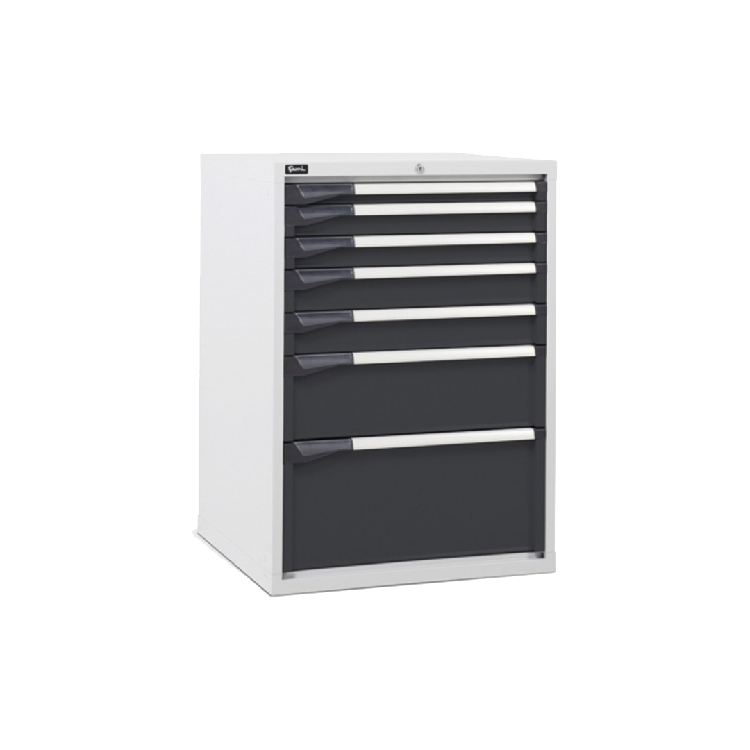 D33A100C01002, Cassettiera da lavoro, 7 cassetti, L 714 x P 726 x H 1000 mm