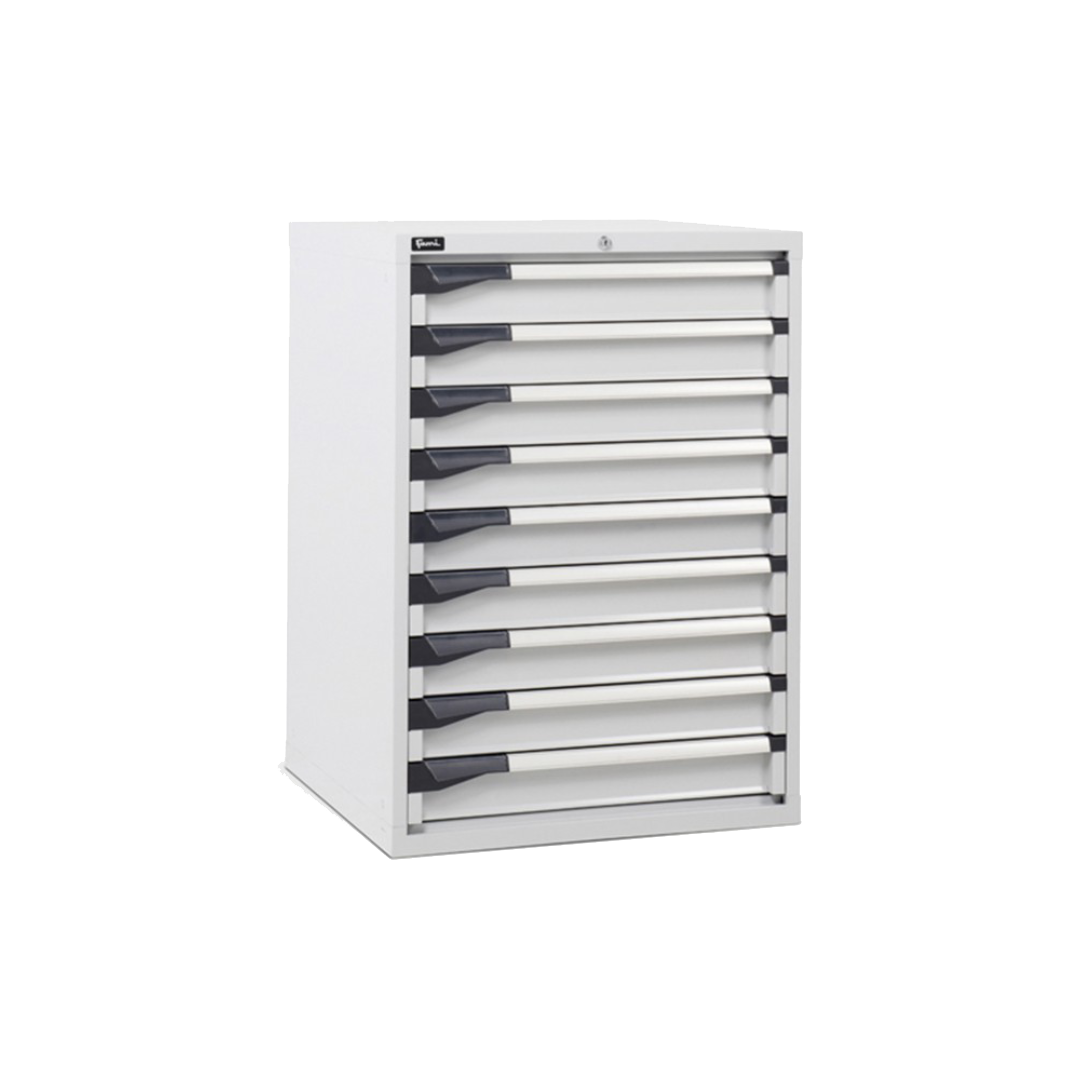 D33A100C01004, Cassettiera da lavoro, 9 cassetti, L 714 x P 726 x H 1000 mm