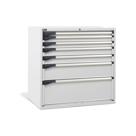 D53A100C01002, Cassettiera da lavoro, 7 cassetti, L1020 x P726 x H1000 mm