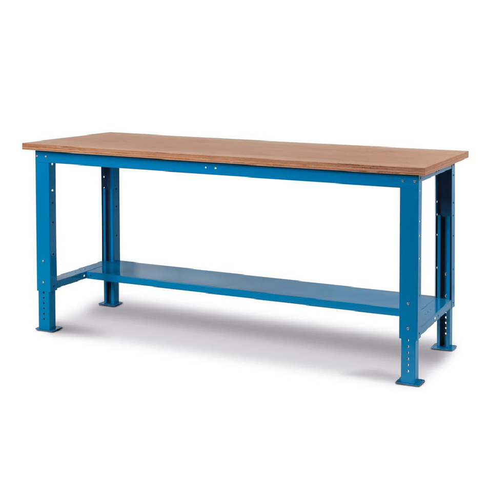 FBG02S2000R00, Banco con piano in legno con gambe regolabili, L 2000mm