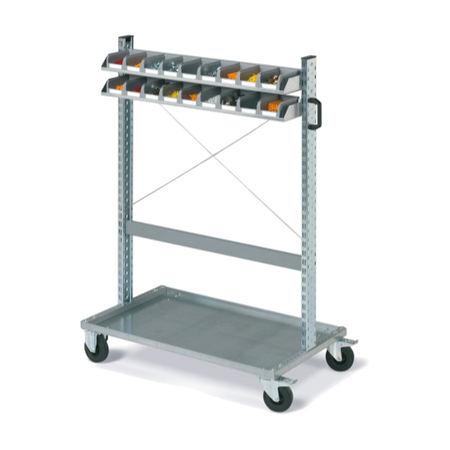 Carrello FOX con contenitori COMPAT mis. 1 grigi