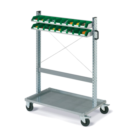 Carrello FOX con contenitori COMPAT mis. 1 Verdi
