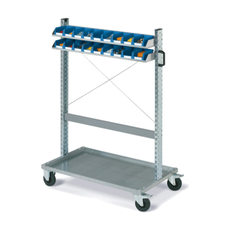 Carrello FOX con contenitori COMPAT mis. 1 blu