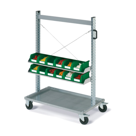 Carrello FOX con contenitori COMPAT mis. 2 verdi