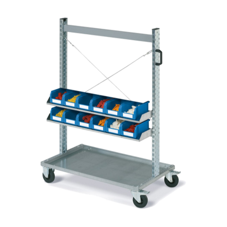 Carrello FOX con contenitori COMPAT mis. 2 Blu