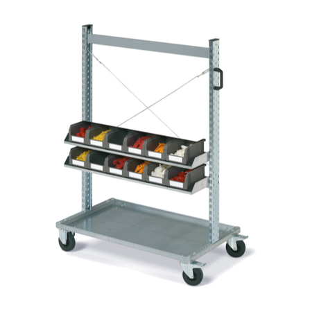 Carrello FOX con contenitori COMPAT mis. 2 Ecogreen