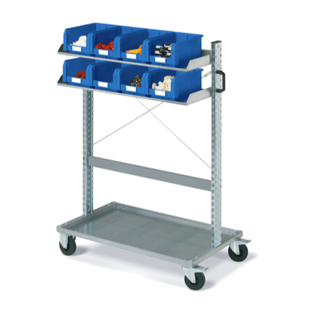 Carrello FOX con contenitori COMPAT mis. 3 blu