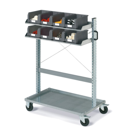 Carrello FOX con contenitori COMPAT mis. 3 Ecogreen