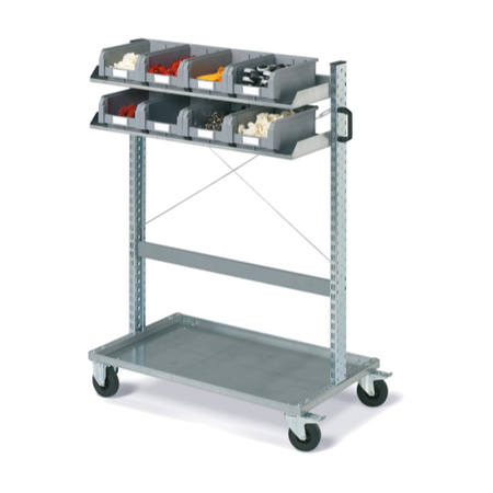 Carrello FOX con contenitori COMPAT mis. 3A2 grigi