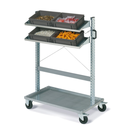 Carrello FOX con contenitori ATHENA dim. 300x200x120 Ecogreen