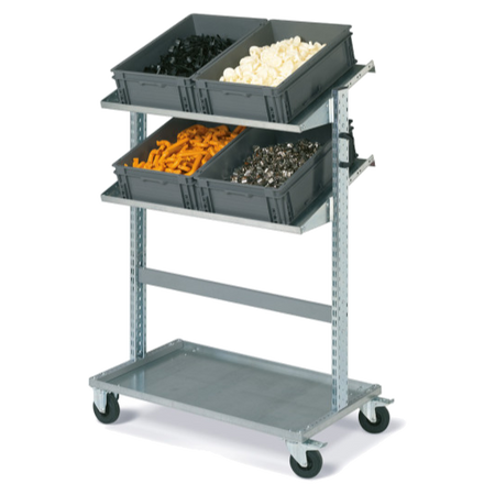 Carrello FOX con contenitori ATHENA dim. 600x400x120 Ecogreen