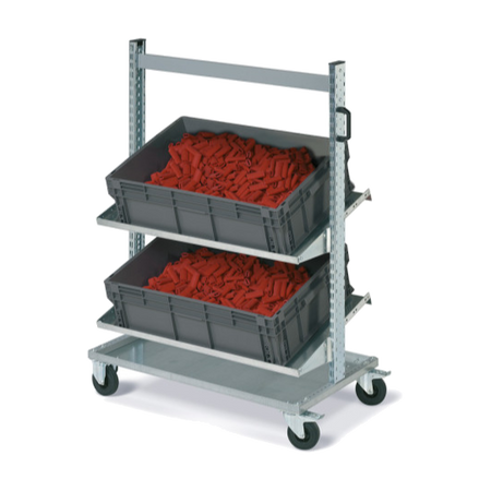 Carrello FOX con contenitori ATHENA dim. 800x600x120 Ecogreen