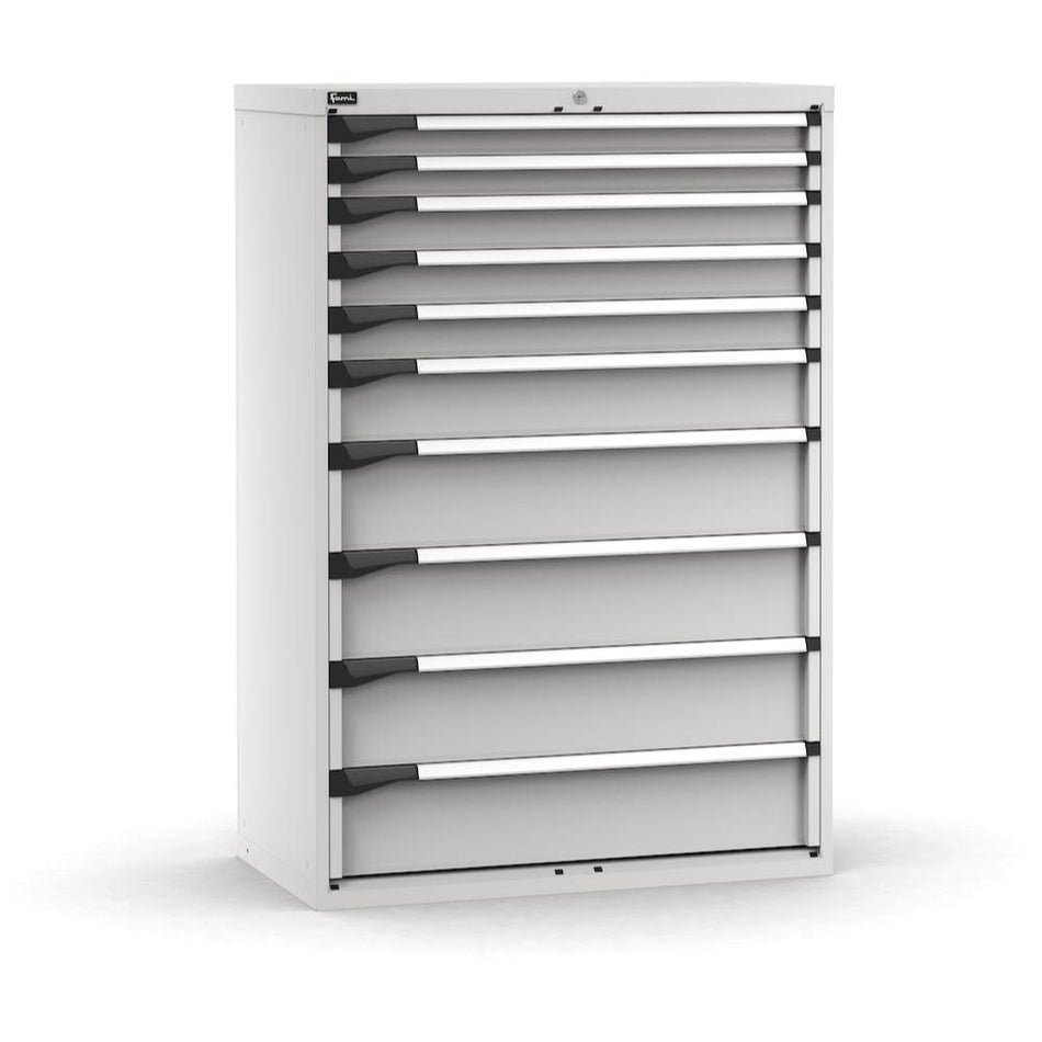 M52A150C010FN04, Cassettiera porta attrezzi con 10 cassetti, L1020 x P573 x H1500 mm