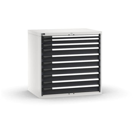 M53A100C010DF04, Cassettiera porta attrezzi con 10 cassetti, L1020 x P726 x H1000 mm