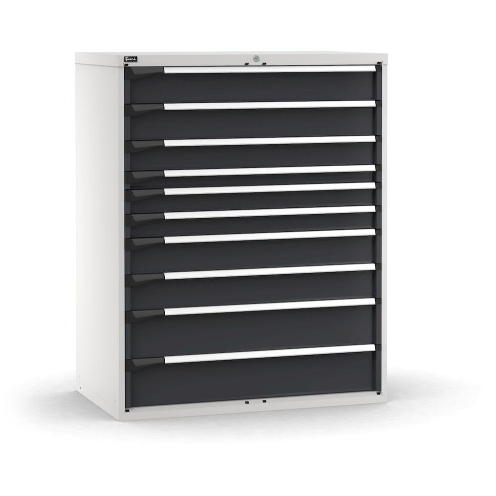 M63A150C010MC04, Cassettiera con 10 cassetti ad estrazione telescopica, L1190 x P726 x H1500 mm