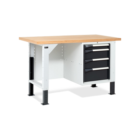 MASTERBR1506, Banco da lavoro con 1 armadio a cassetti con 4 cassetti
