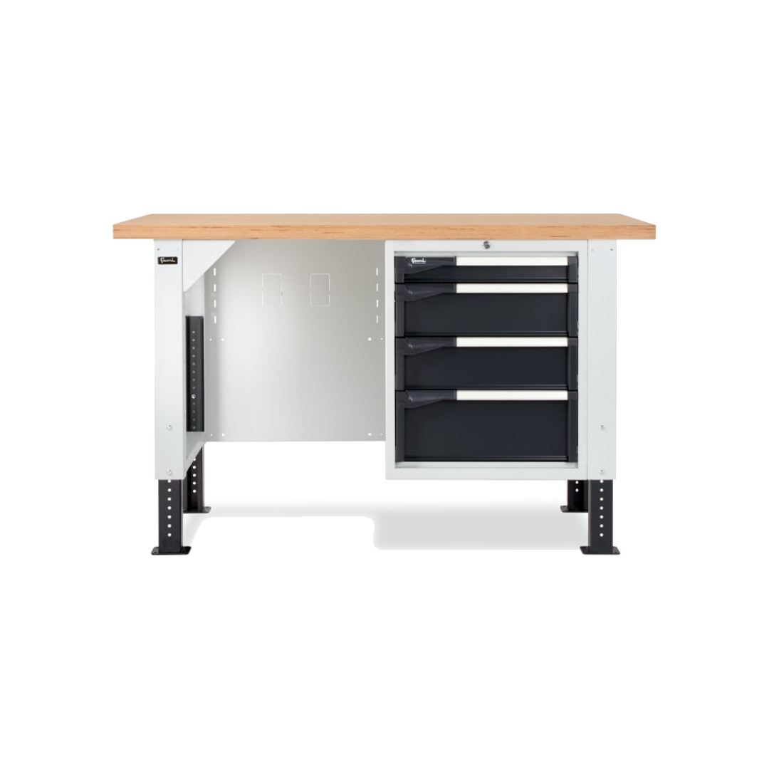 MASTERBR1506, Banco da lavoro con 1 armadio a cassetti con 4 cassetti