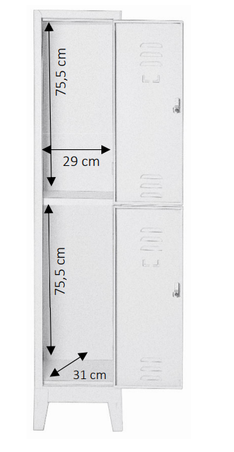 Armadio multiplo a 2 posti