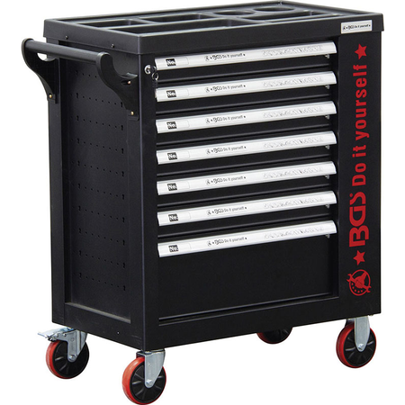 Carrello portautensili a 7 cassetti con armadietto laterale - 172 utensili