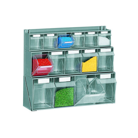 Cassettiera practibox 15 cassetti basculanti - 600x183x500