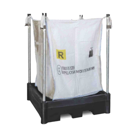 Contenitore porta BIG BAG con vasca di raccolta in polietilene