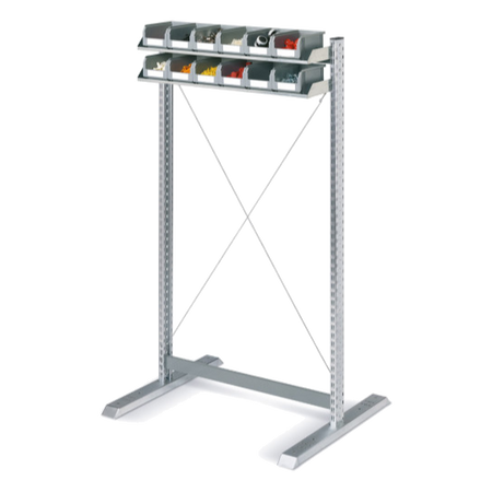 Scaffale QUICK bifronte con contenitori "compat" misura 2