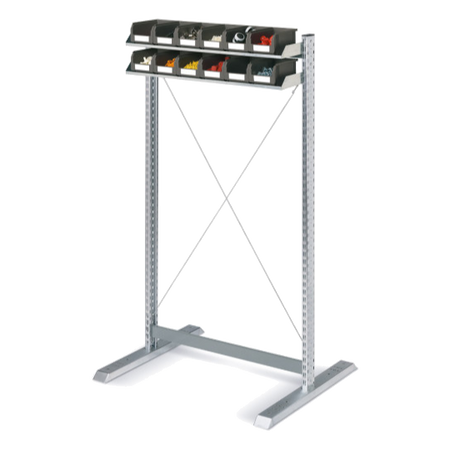 Scaffale QUICK bifronte con contenitori "compat" misura 2 Ecogreen