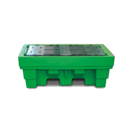 Vasca di raccolta in polietilene per 2 fusti da 200 LT