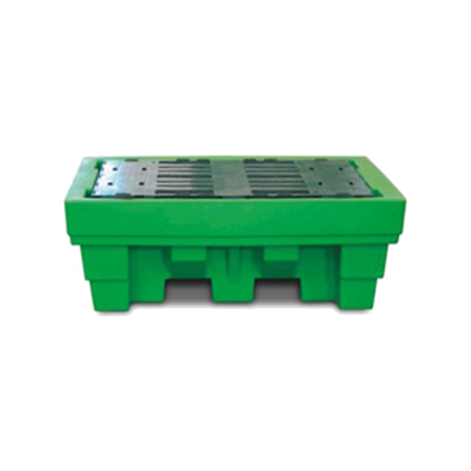 Vasca di raccolta in polietilene per 2 fusti da 200 LT