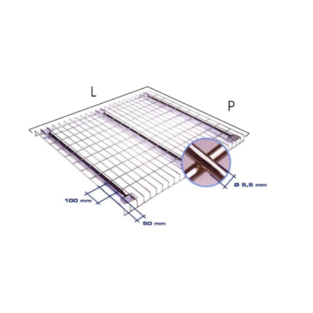 Piano in rete per scaffalatura