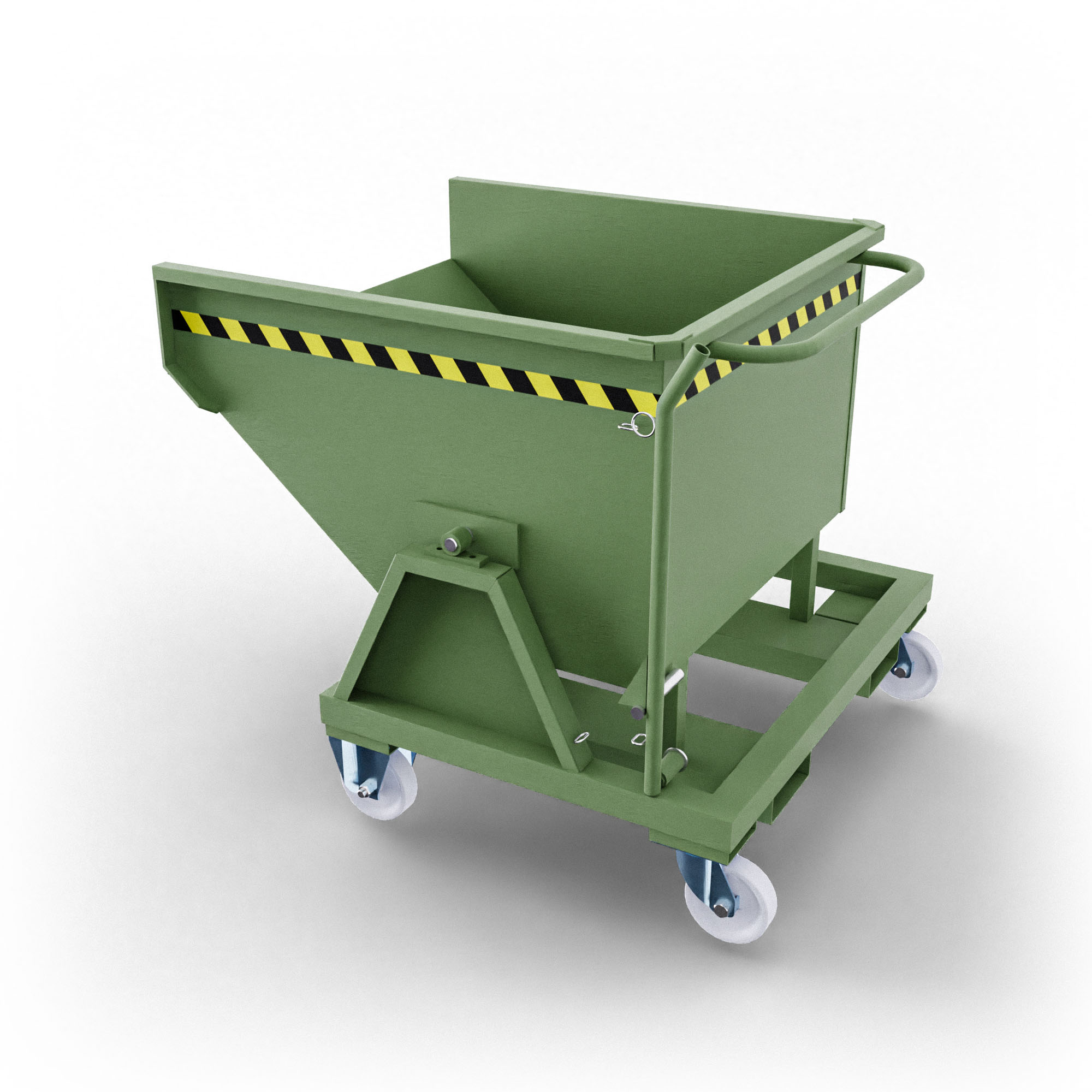 SBR450 benna ribaltabile con ruote con capacità 450 Lt