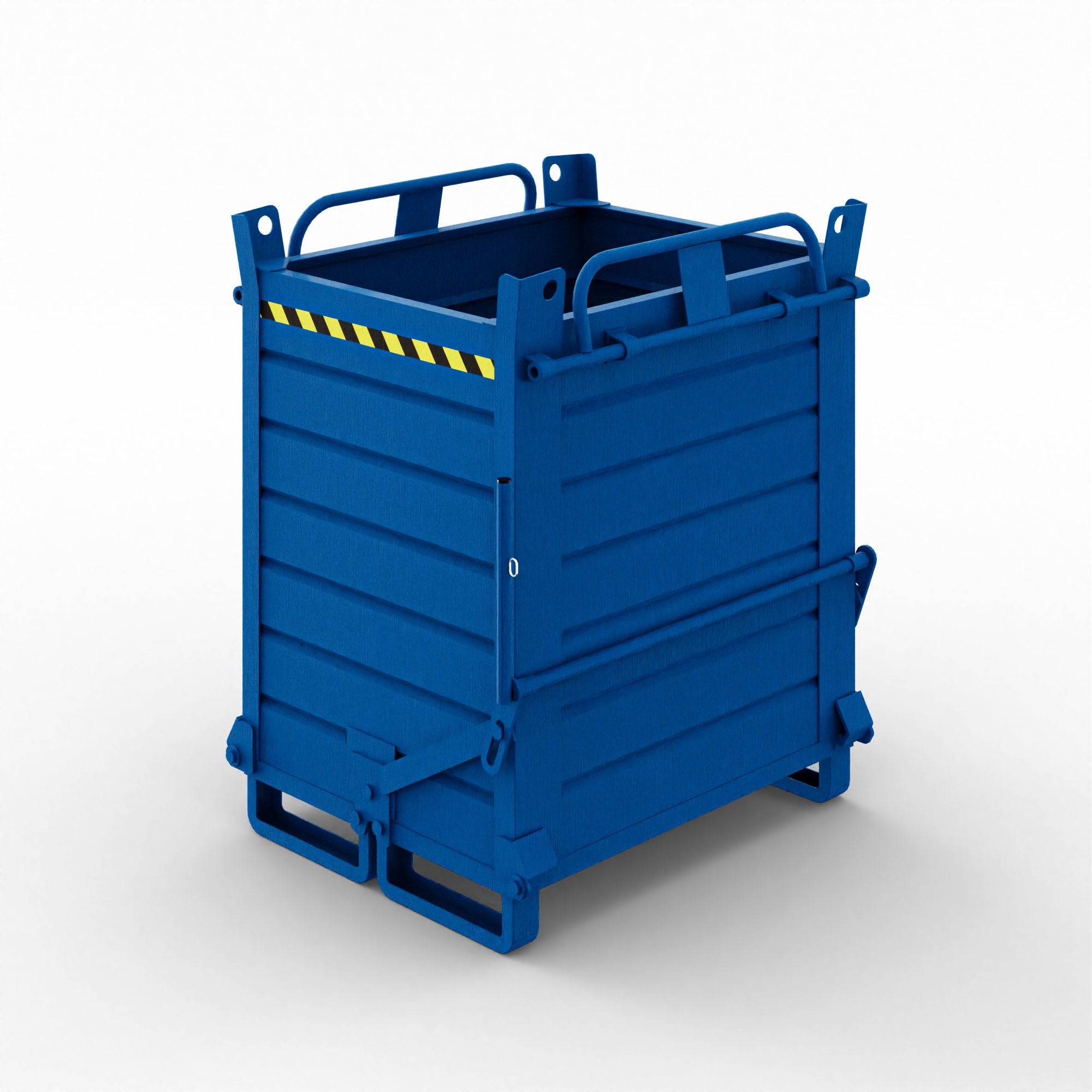 Contenitore in lamiera a fondello doppio apribile, capacità 800 Lt