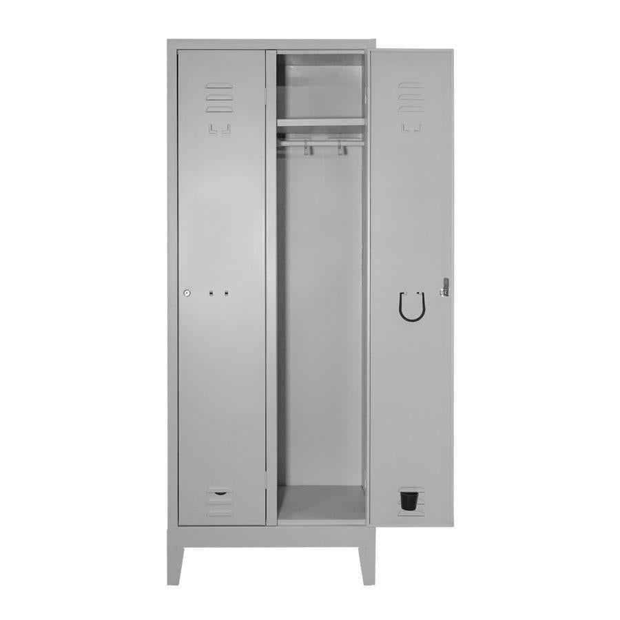 2-door steel changing room cabinet - 50 cm deep