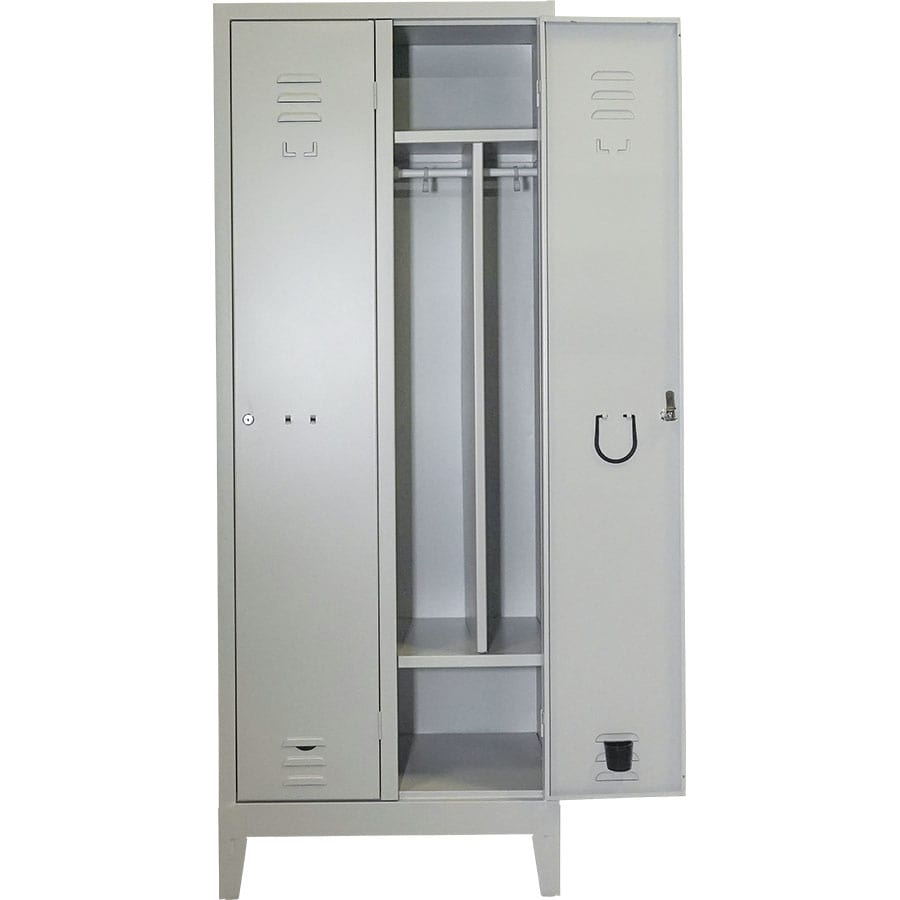 Schmutzig-Rein-Garderobe mit 2 Fächern - Tiefe 33-38 cm